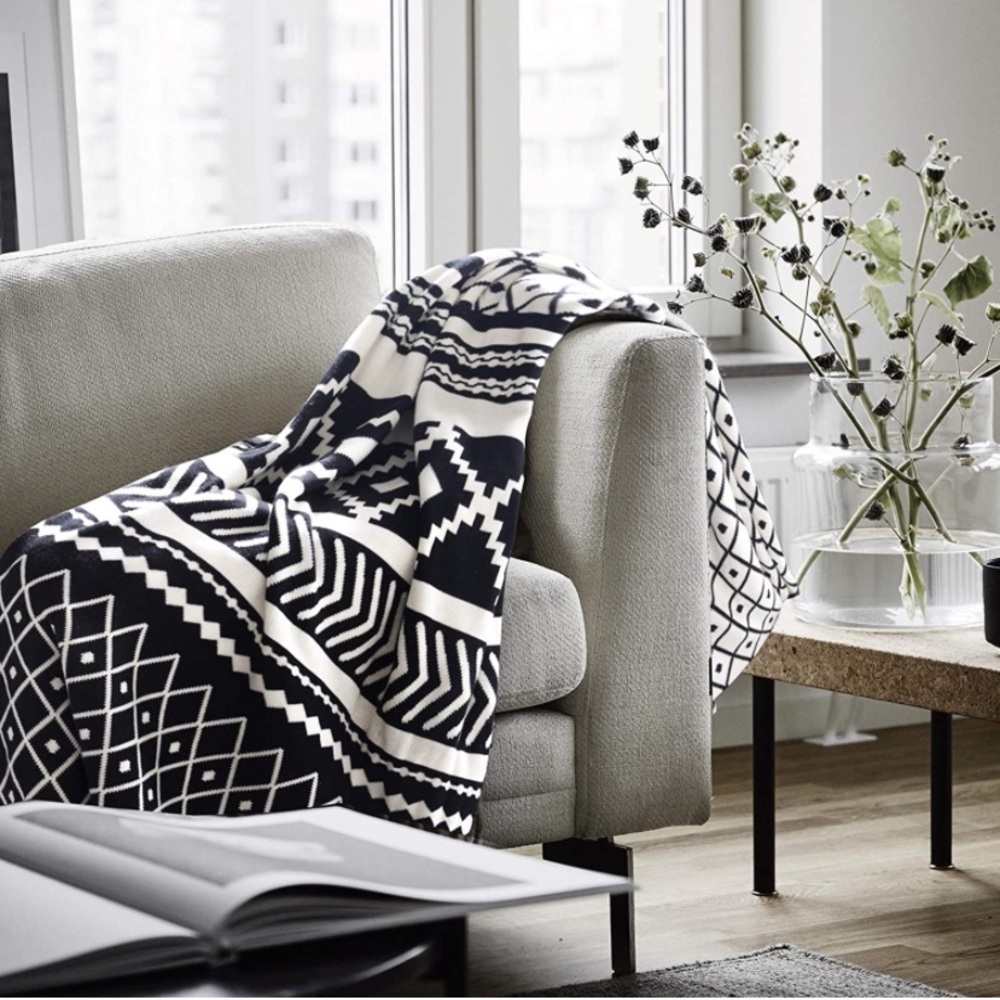 Cotton Knitted Throw Blankets Warm Soft 50x70”